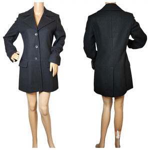 Banana Republic wool black long pea coat